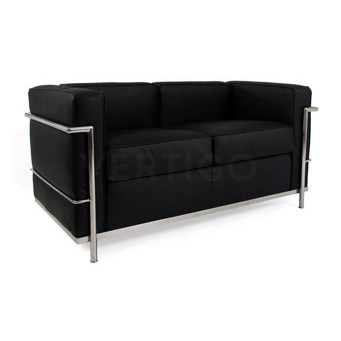 LC2 Petit Le Corbusier Style 2 Seat Sofa