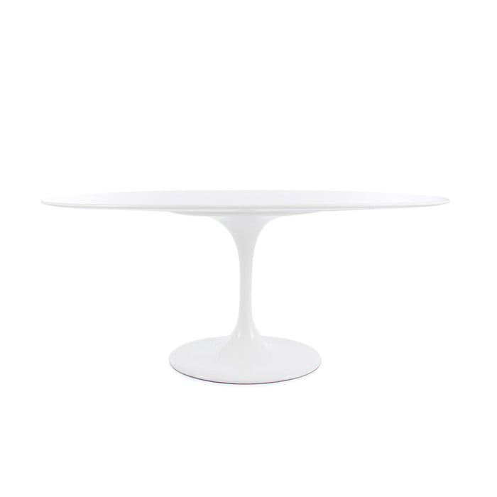 Set - 198cm White Oval Tulip Style Table & 4 + 2 Chairs