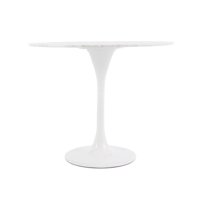 Set - 90cm Marble Round Tulip Table & 2 Chairs