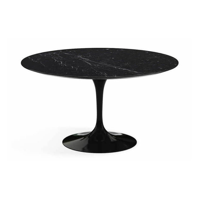 EXPO - 120 cm Circular Black Nero Marquina Marble Tulip Dining Table - RRP 799.99