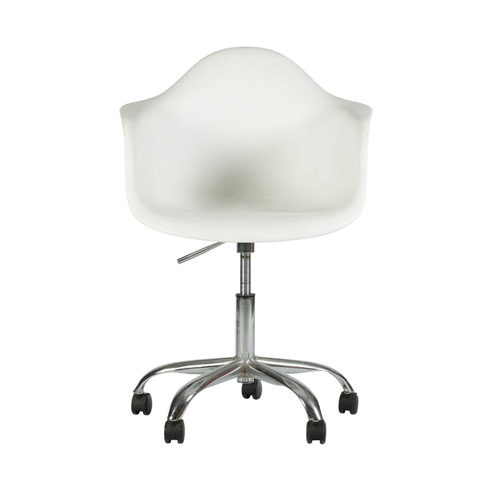 SM - White Eames Chair on Castors - RRP 59.99