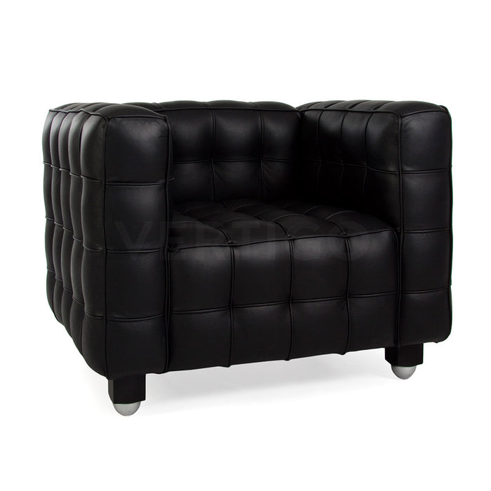 Kubus Hoffmann Style Leather Arm Chair