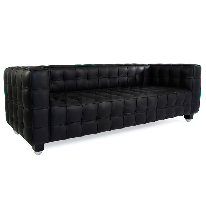 Kubus Hoffmann Style Leather 3 Seat Sofa