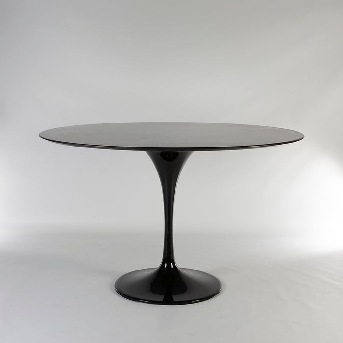 SM - Sample - Solid Black Granite 120 cm Circular Tulip Dining Table - RRP £699.99