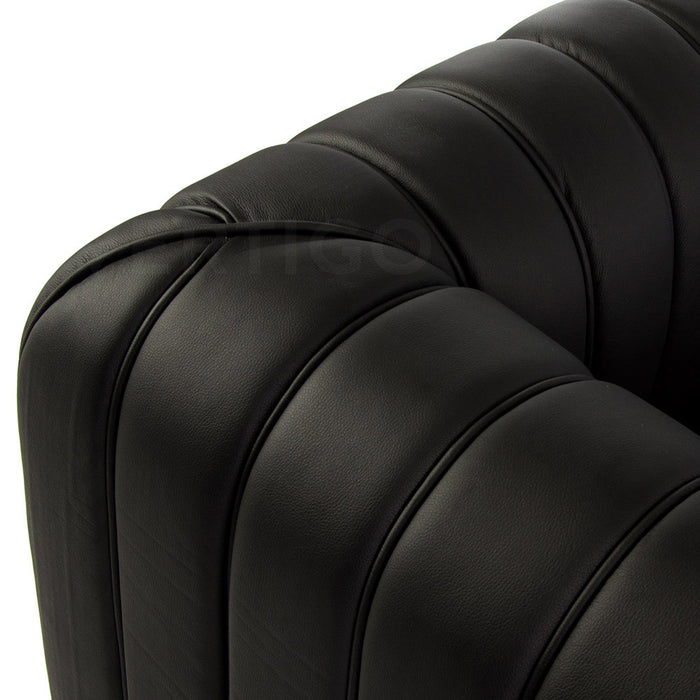 Club Wittman Style Leather 2 Seat Sofa