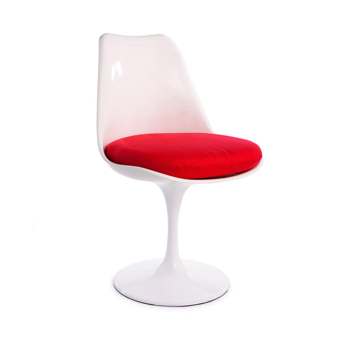 Set - 120cm White Round Tulip Table & 4 Chairs