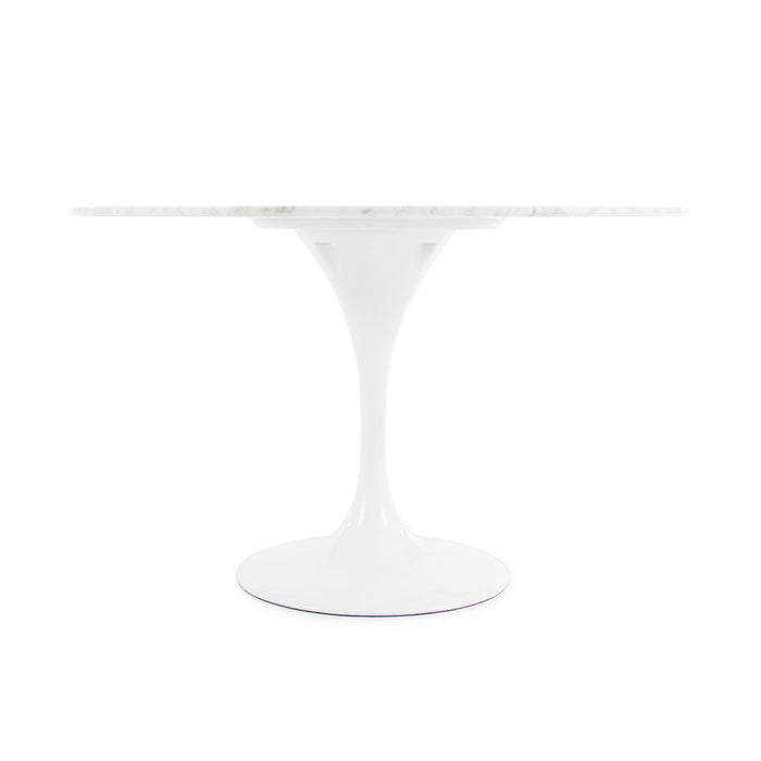 Set - 120cm Marble Round Tulip Table & 6 Chairs